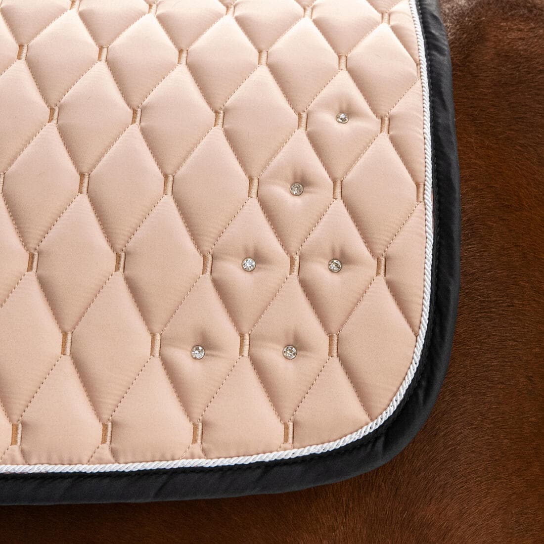 Tapis de selle équitation strass Cheval et Poney - 500 marine