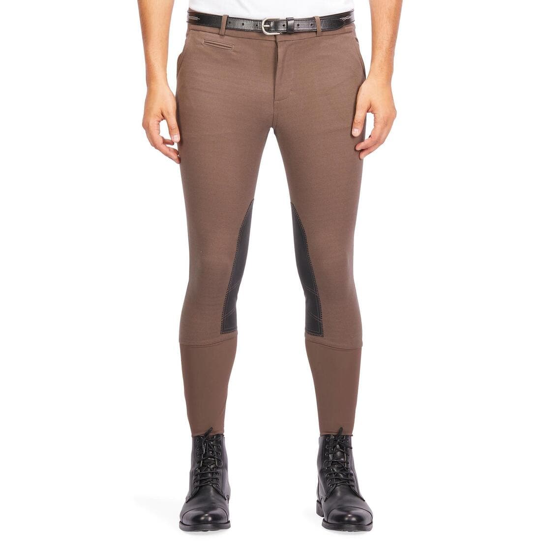 Pantalon équitation homme 140 basanes agrippantes marine