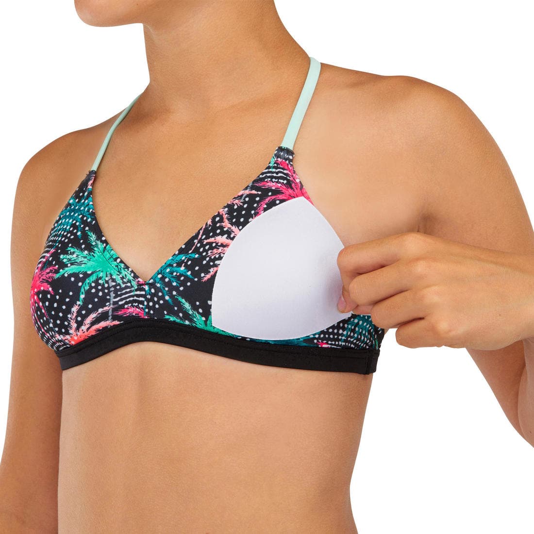 HAUT DE MAILLOT DE BAIN SURF FILLE TRIANGLE BETTY 500