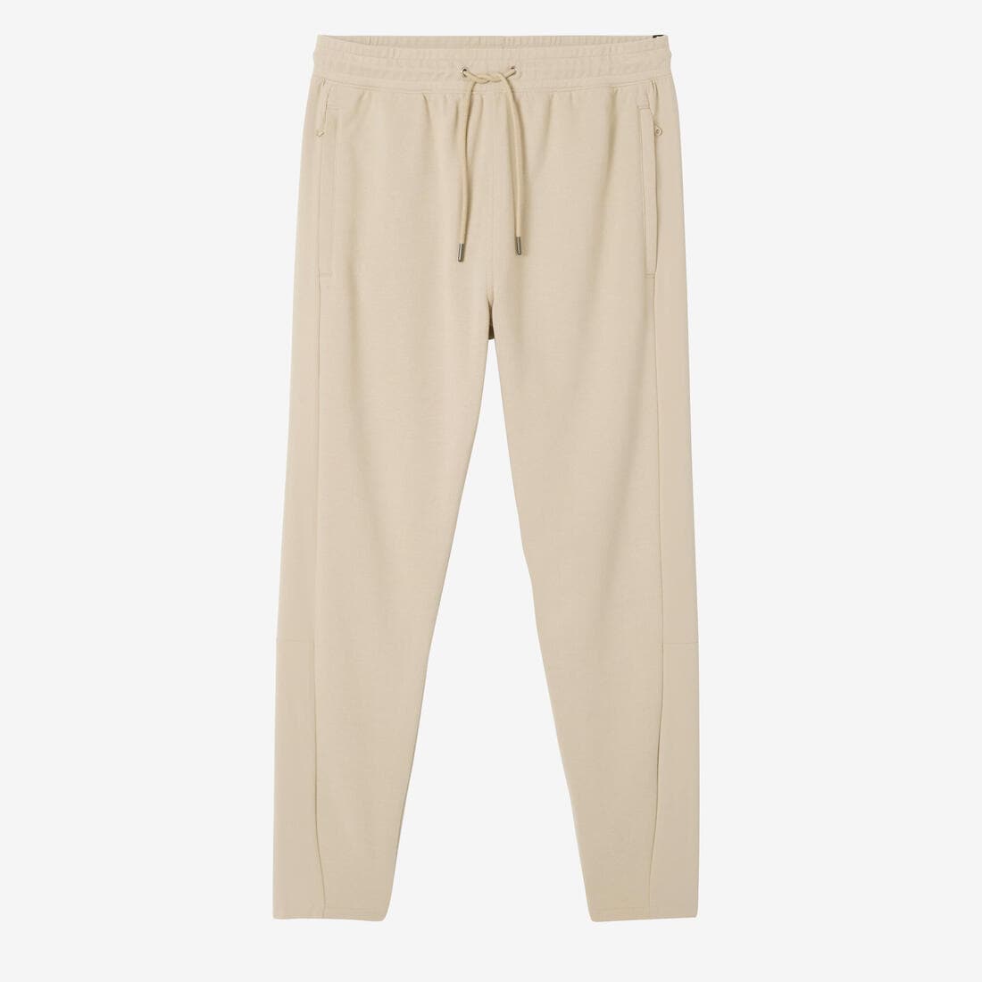 PANTALON JOGGING SLIM BANDES CÔTES BEIGE