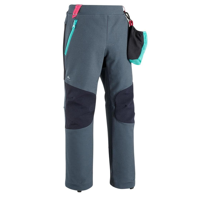 Pantalon softshell de randonnée - MH550 noir - enfant 2-6 ans