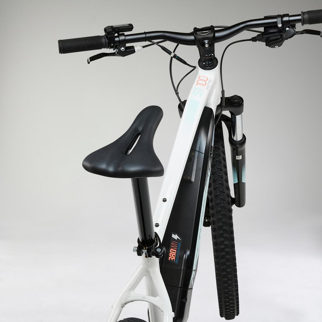 Vélo VTT électrique semi-rigide 27'5", E-ST100 BLANC