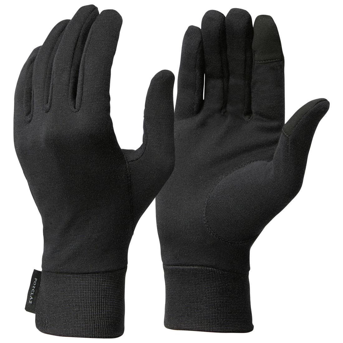 Sous-gants en soie de trekking montagne - MT 500 noir - adulte