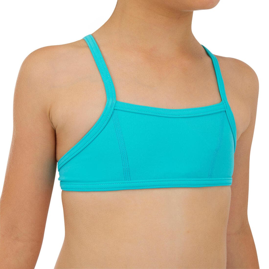 maillot de bain 2 pièces SURF FILLE BRASSIERE TURQUOISE BALI 100