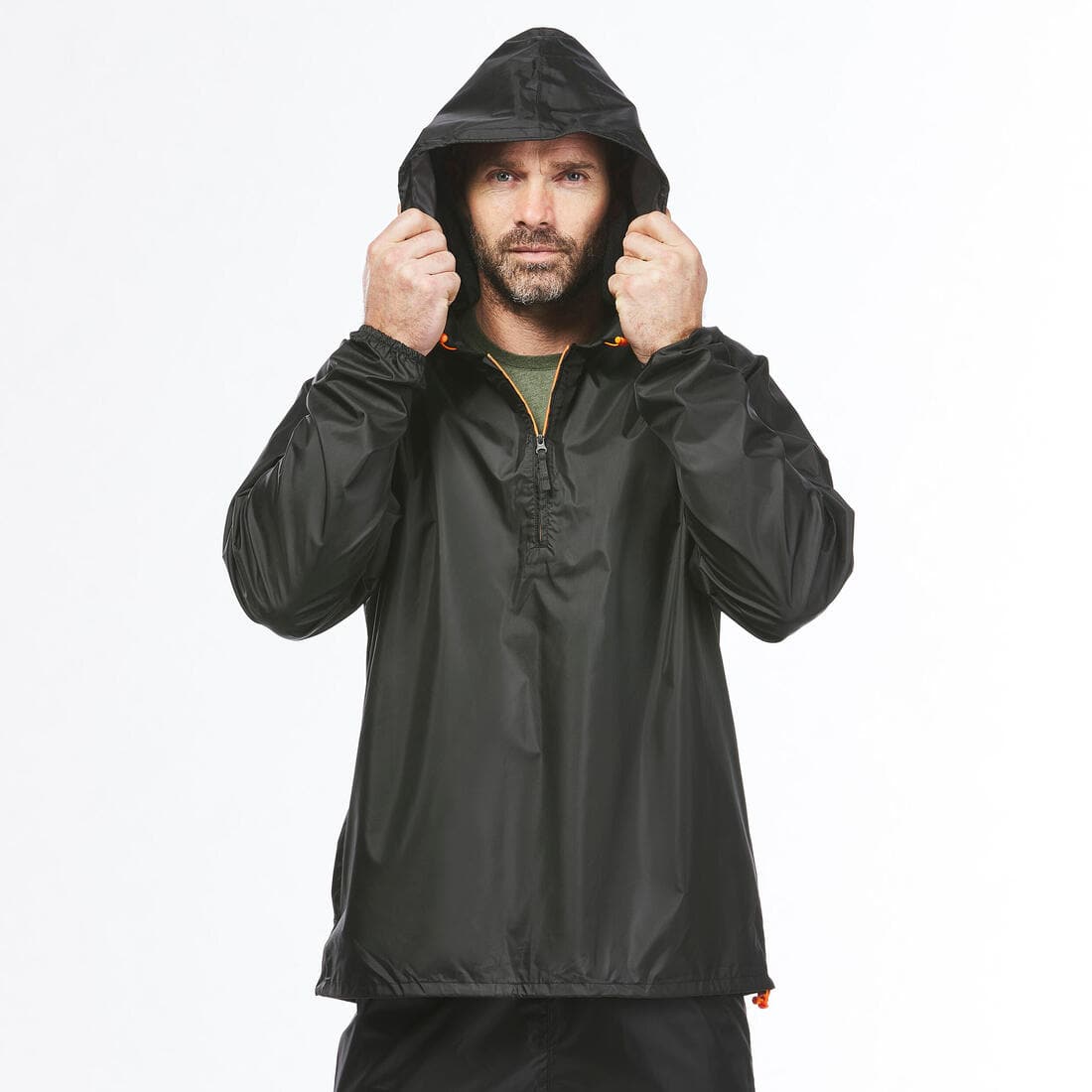 Veste coupe vent et déperlante de randonnée - Raincut 1/2 Zip - Homme