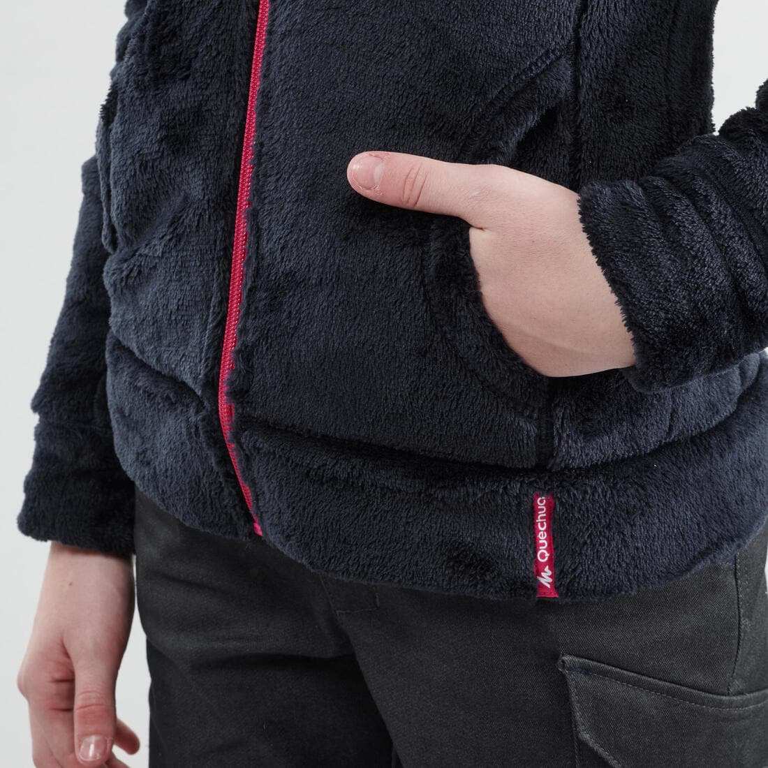 Veste polaire chaude de randonnée - MH500 bleue marine - enfant 7-15 ans