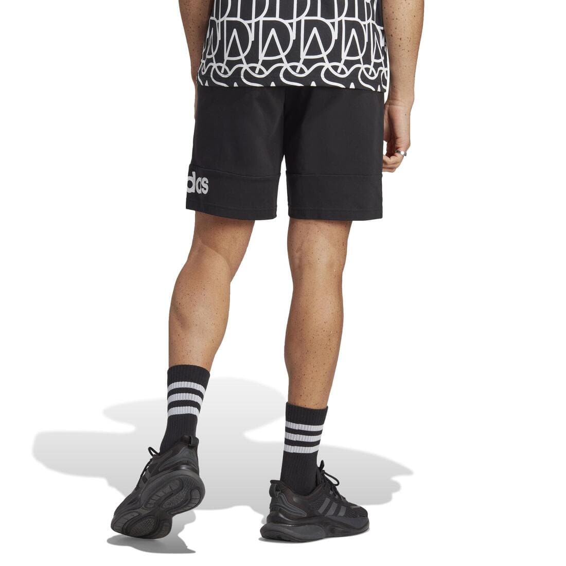 SHORT DE FITNESS ADIDAS HOMME NOIR BLANC