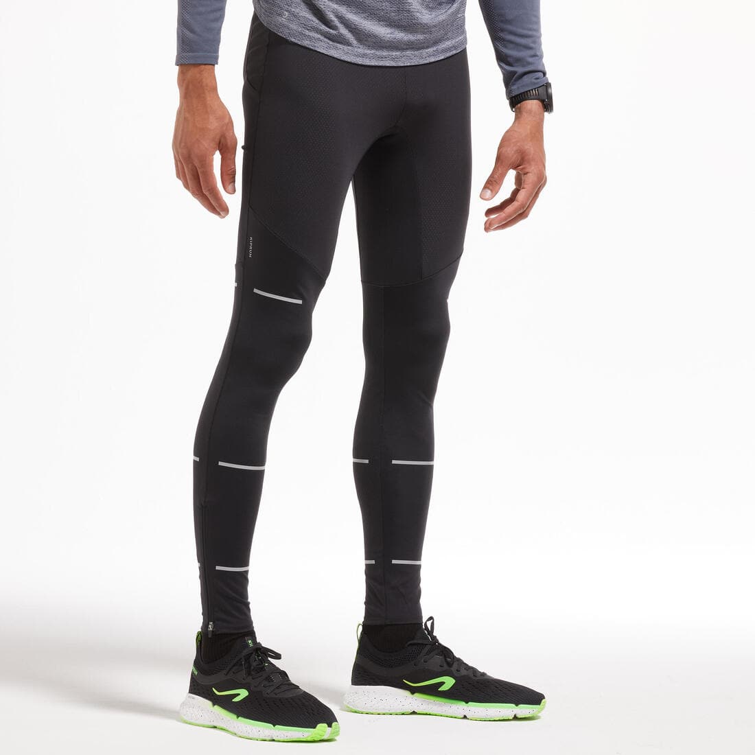 Collant de running respirant Homme - KIPRUN Run 500 Dry Noir