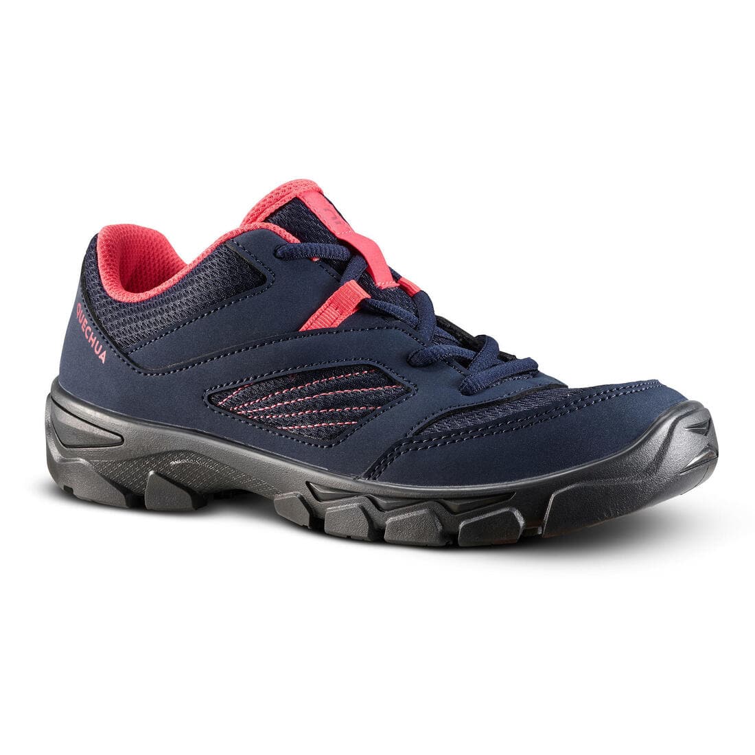 Chaussures de randonnée enfant avec lacets MH100 basse corail du 35 AU 38