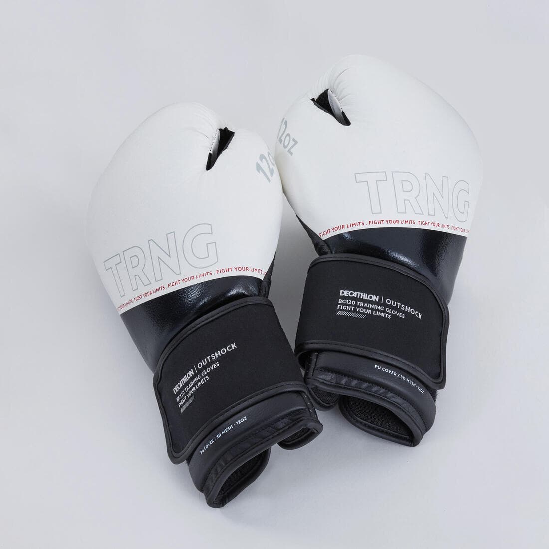 GANTS DE BOXE 120  BLANCS, GANTS D'ENTRAINEMENT