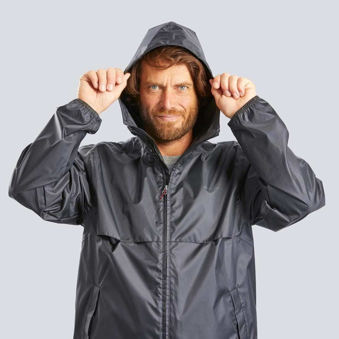 Veste coupe vent et déperlante de randonnée - Raincut Full Zip - Homme