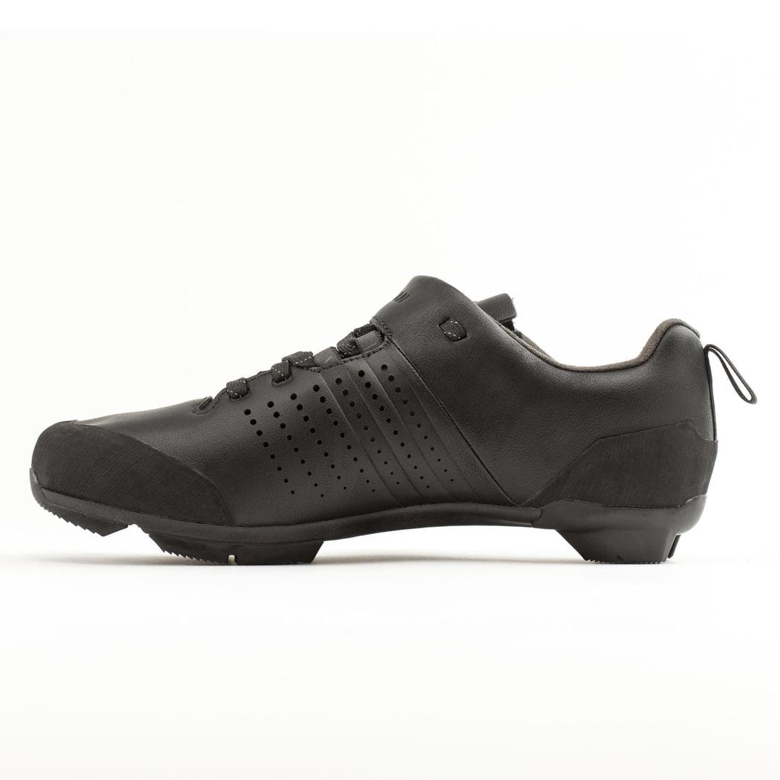 CHAUSSURES VELO GRAVEL ET ROUTE CUIR A LACETS SPD GRVL 520 NOIRE