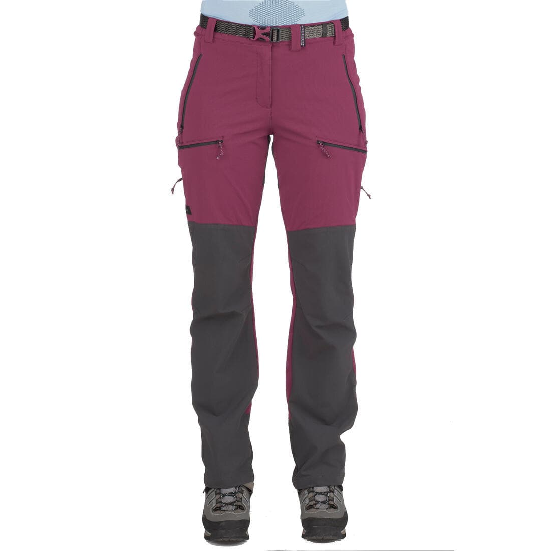 Pantalon déperlant de trek montagne - MT900 noir - Femme