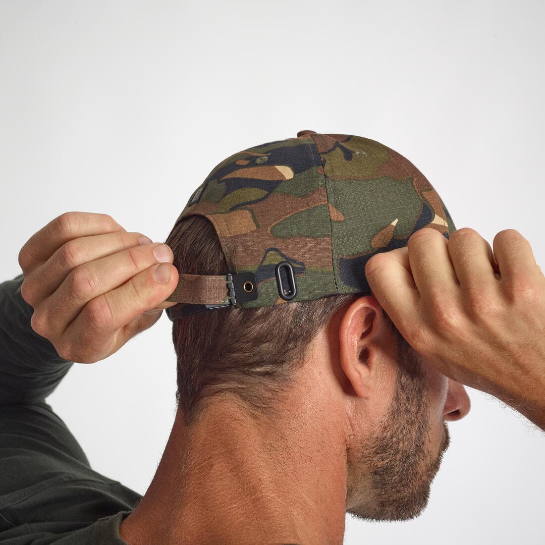 Casquette chasse 500 Résistante Camo Woodland Vert et