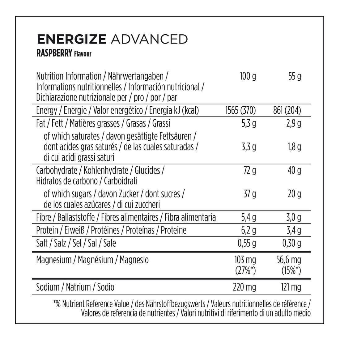 Barre Energétique  Energize C2max Powerbar  Framboise 3x55G