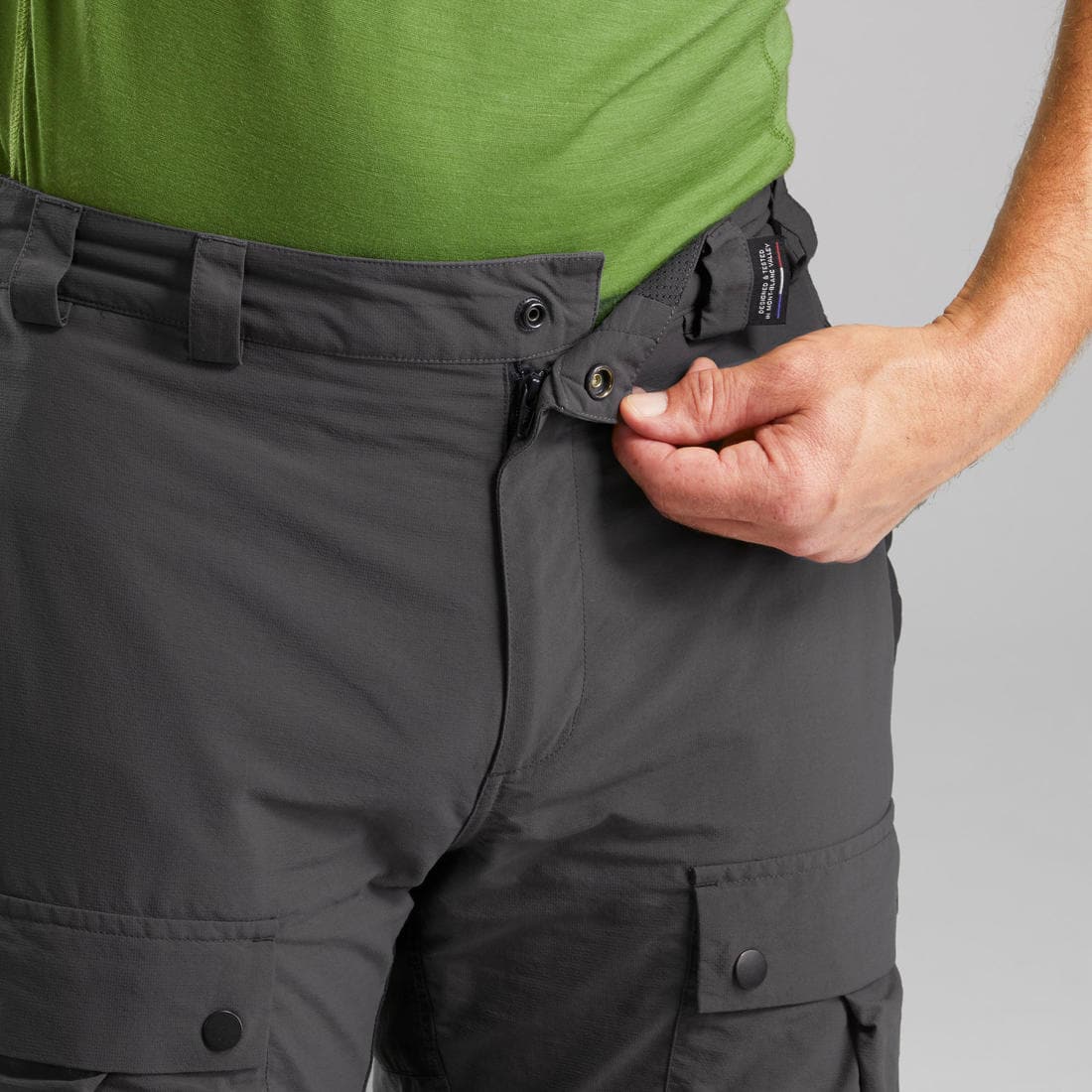 Pantalon modulable 2 en 1 et résistant de trek montagne - MT100 Homme