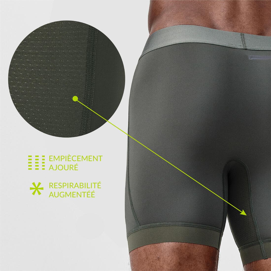 BOXER DE RUNNING HOMME RESPIRANT SEMI-LONG