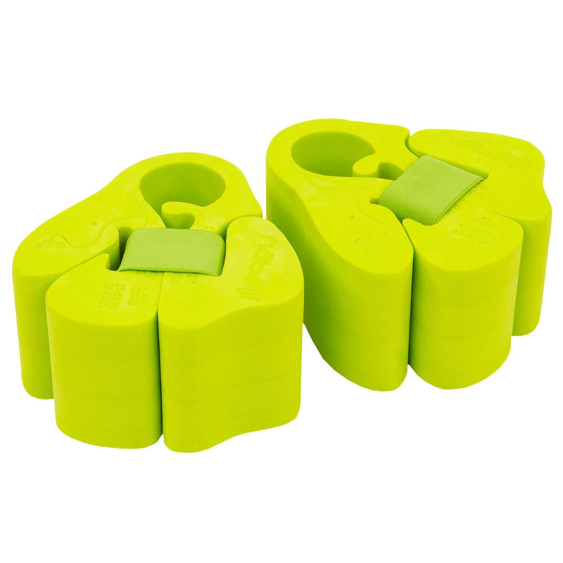 Brassards piscine en mousse vert avec sangle élastiquée pour enfant de 15-30 kg