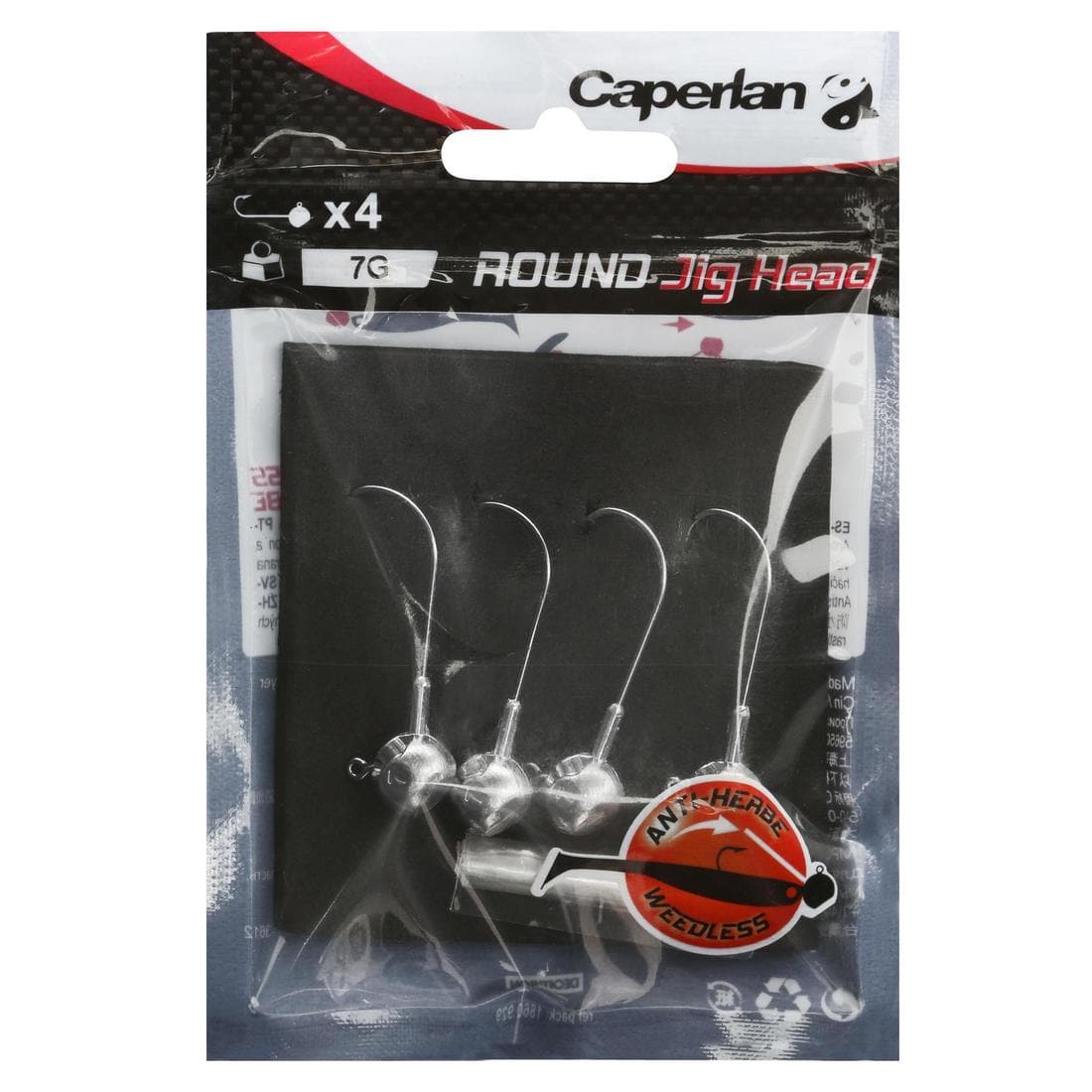 Tête plombée pêche aux leurres souples ROUND JIG HEAD x4 7 gr