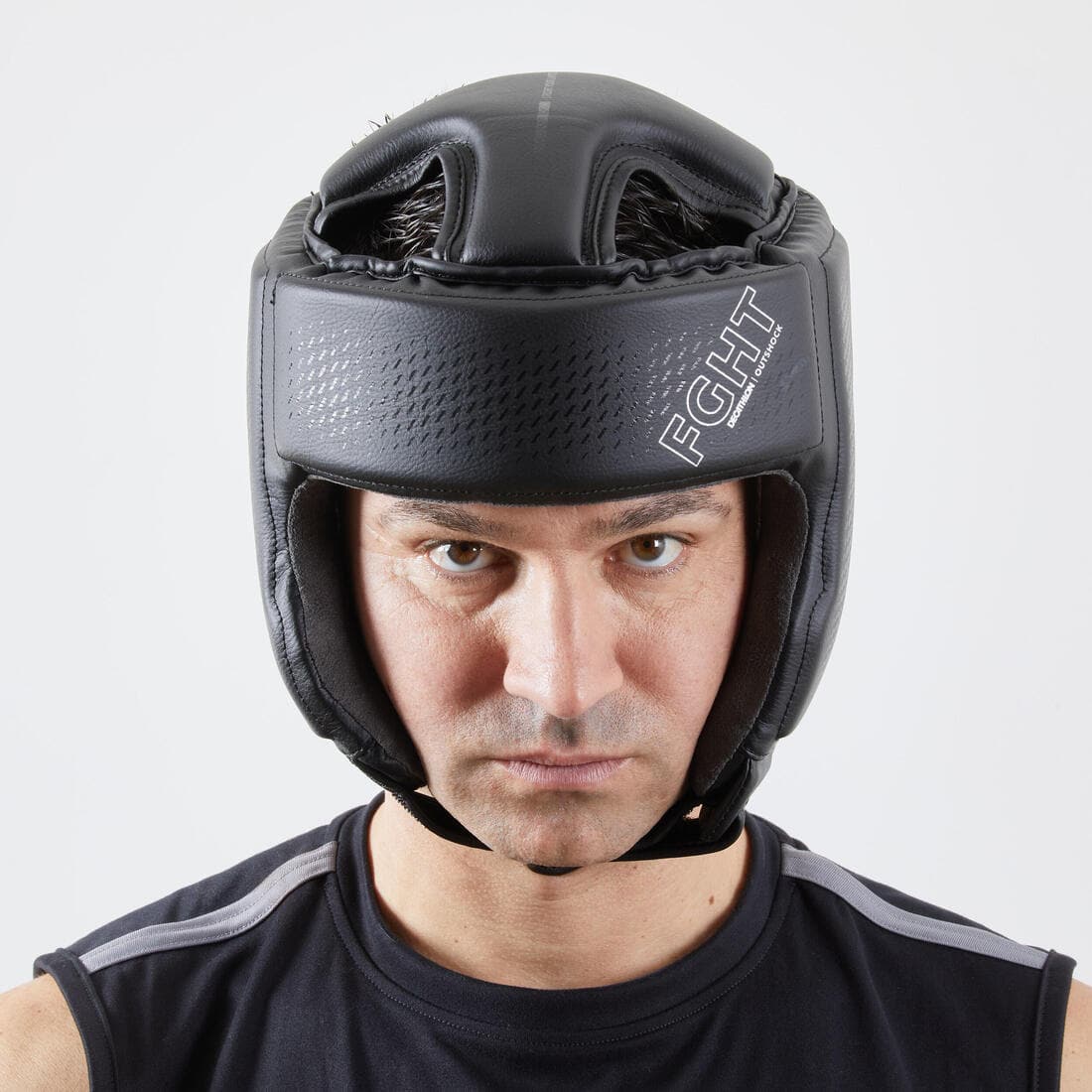 CASQUE DE BOXE ADULTE OUVERT 900 NOIR