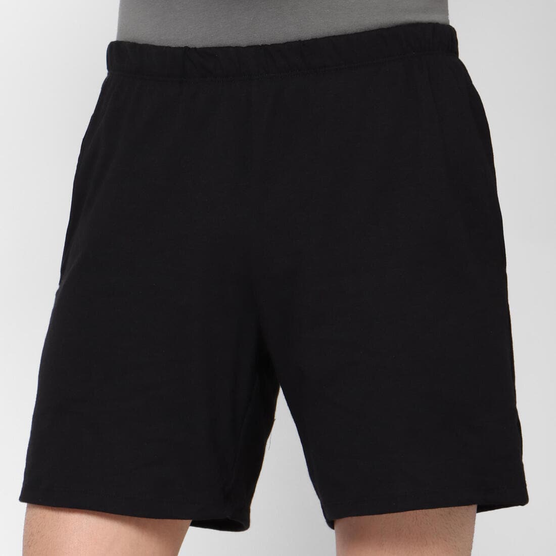 Short Fitness homme coton droit avec poche clés - 100 court