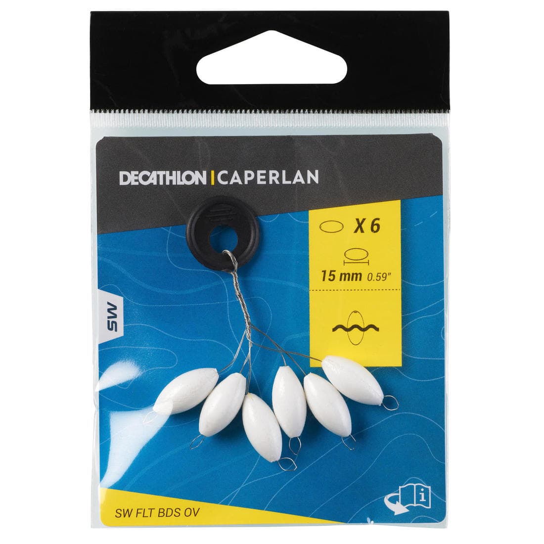 Perle flottante de pêche en surfcasting ovale 12mm