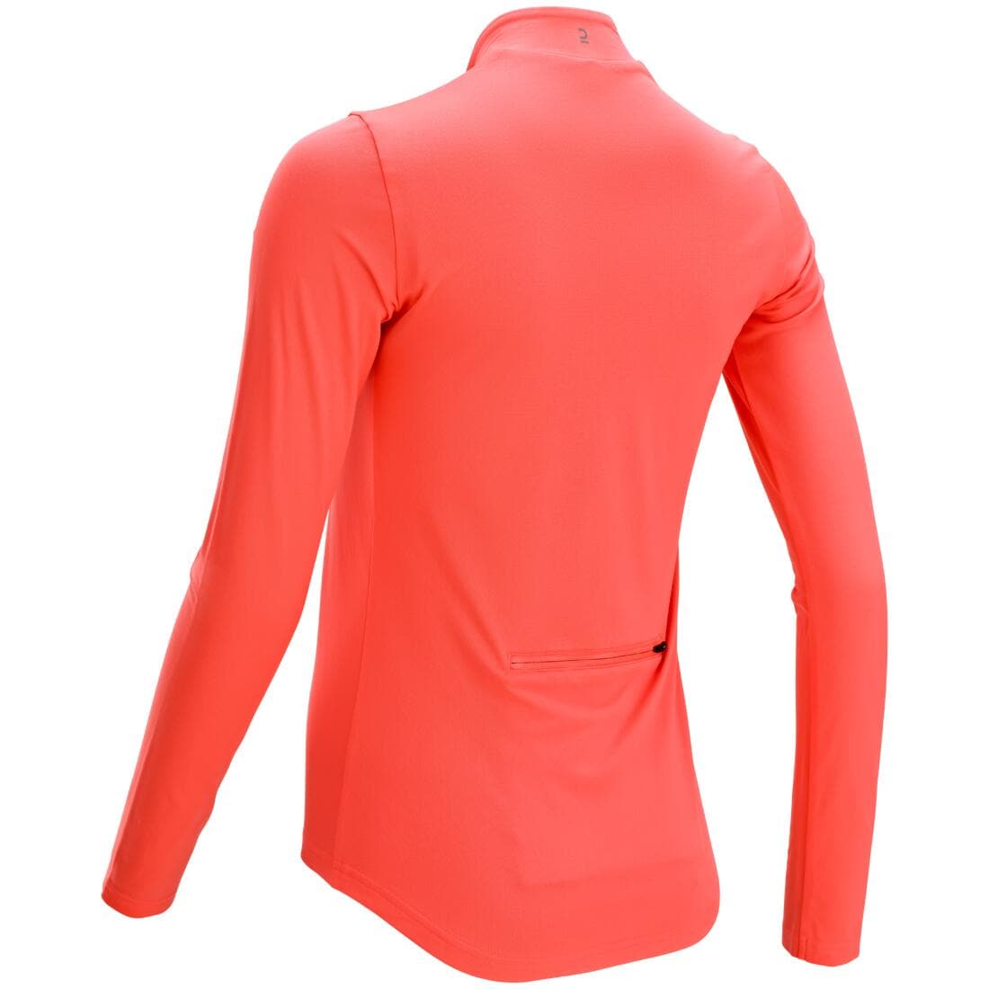 Maillot manches longues vélo route femme 100 corail