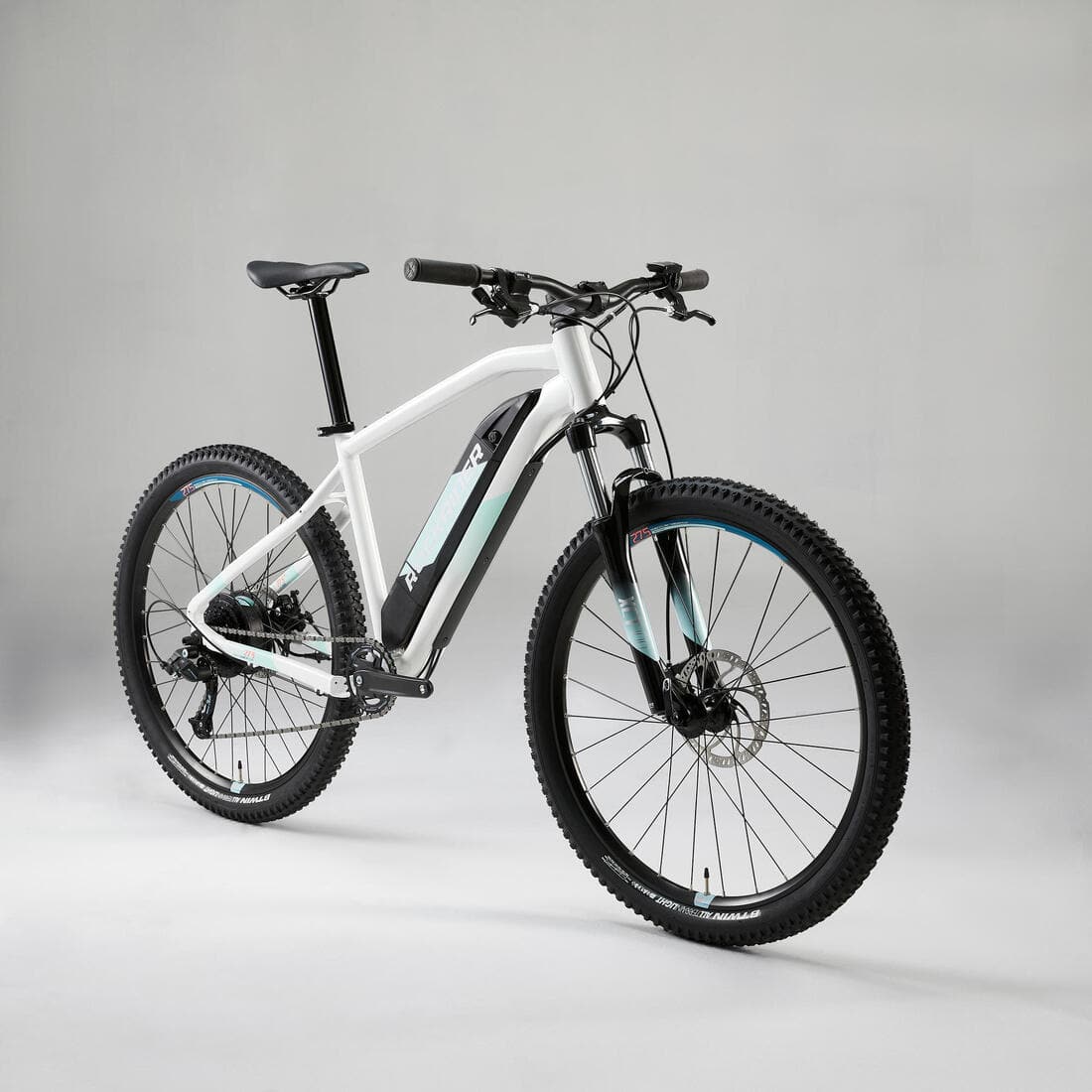 Vélo VTT électrique semi-rigide 27'5", E-ST100 BLANC