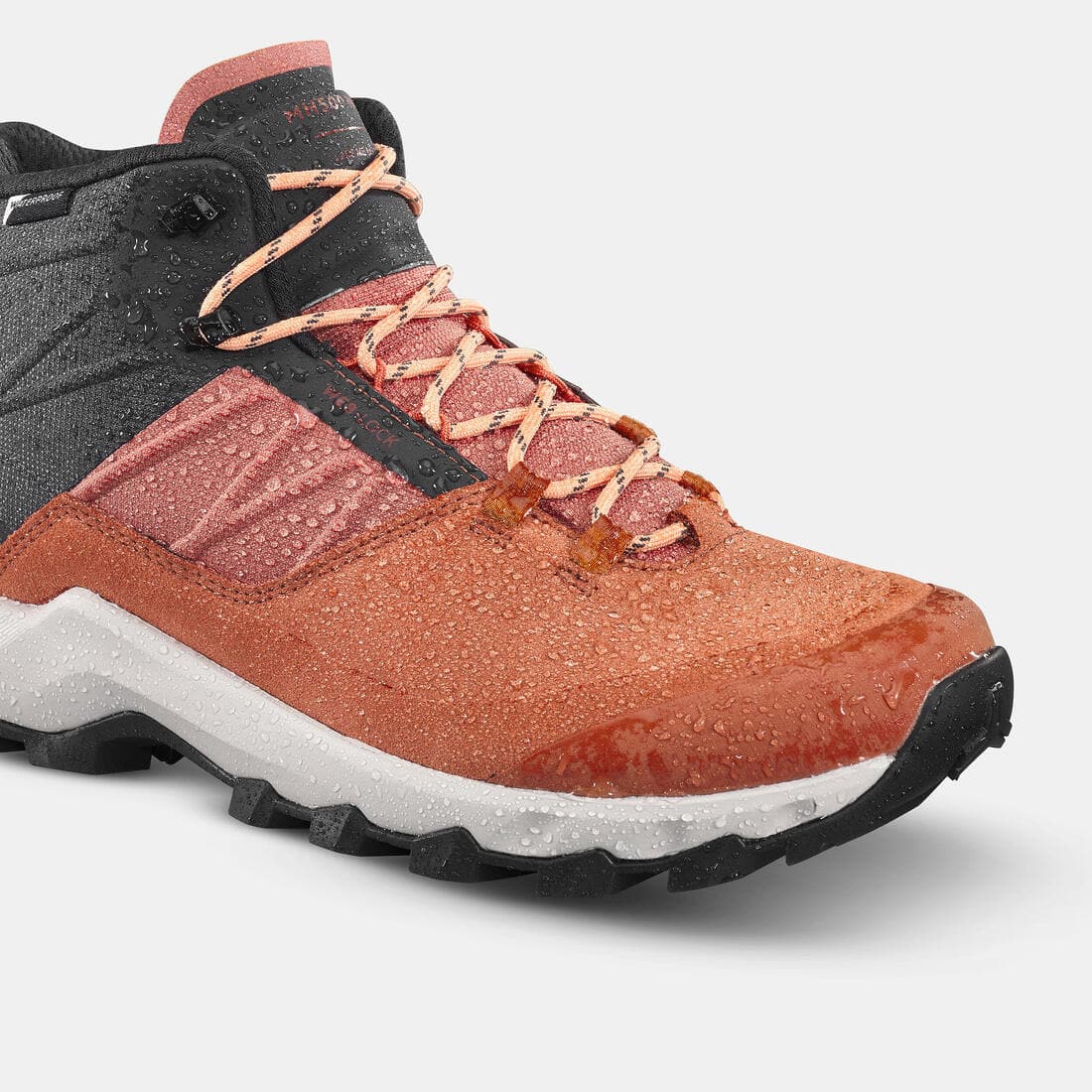 Chaussures imperméables de randonnée montagne - mh500 mid - femme