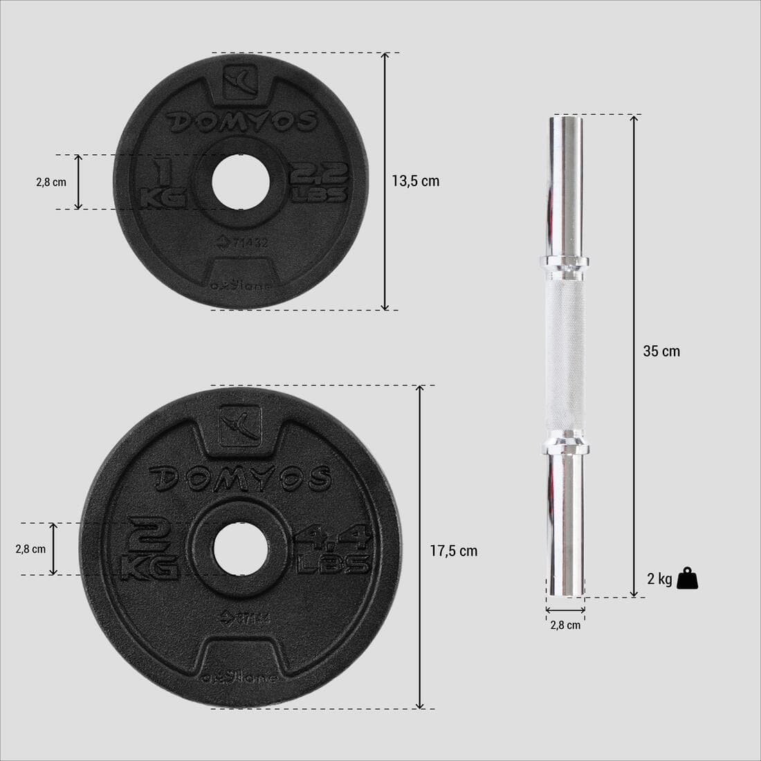 Kit haltères musculation 10 kg