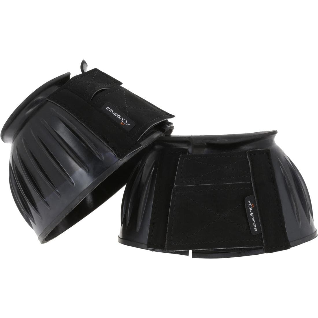 Cloches équitation ouvertes caoutchouc Cheval et Poney - 100 noires x2