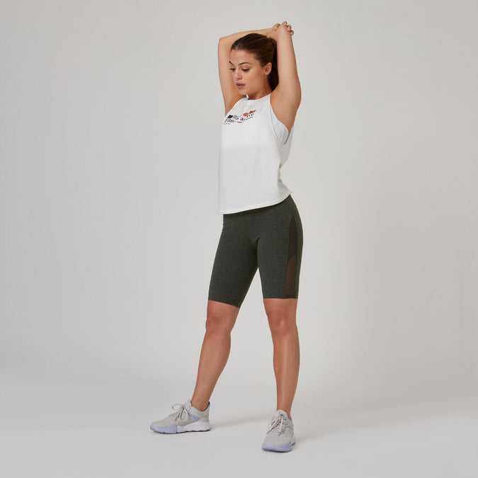 Decathlon short fitness online femme