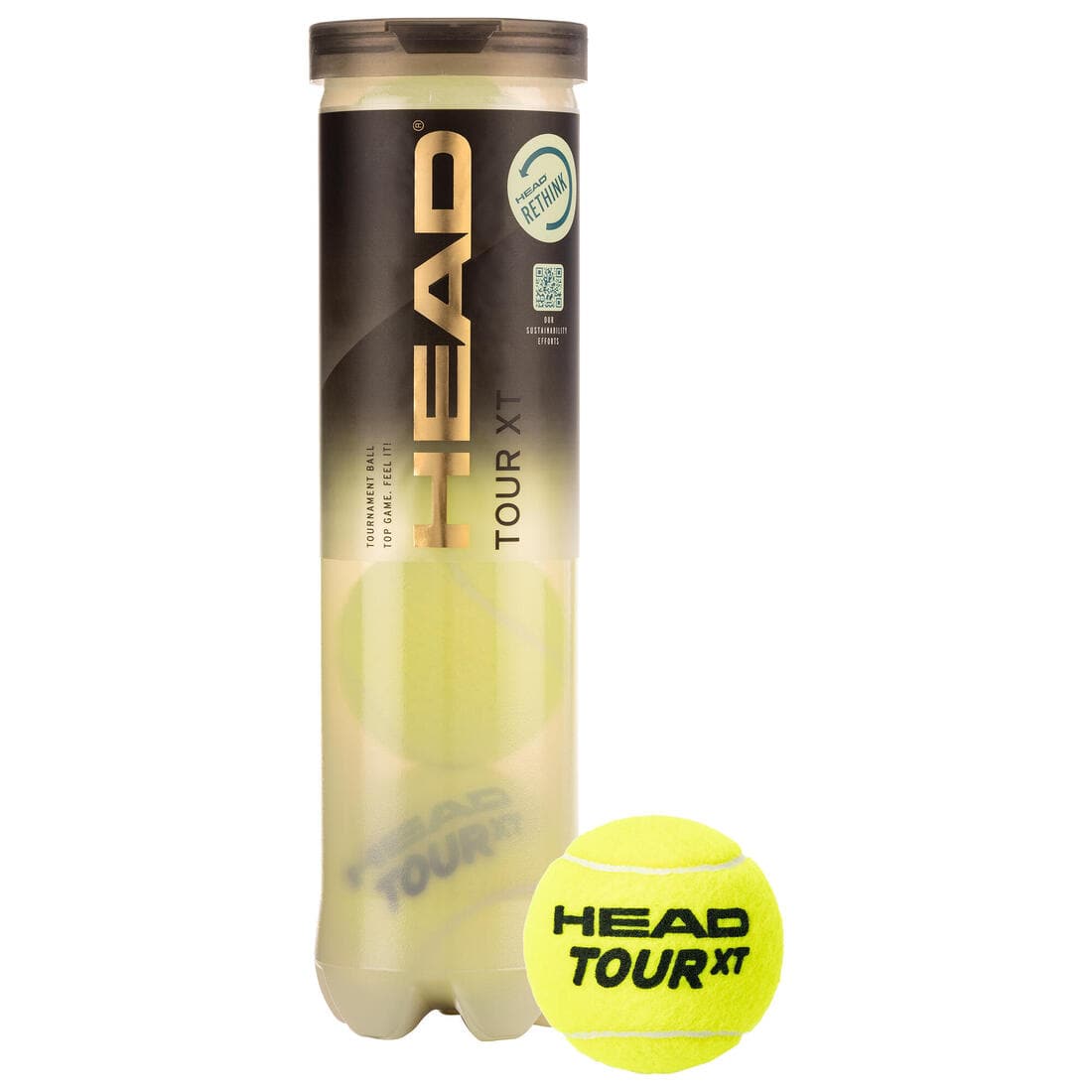 BALLES DE TENNIS HEAD TOUR XT *4 JAUNE CONTROL