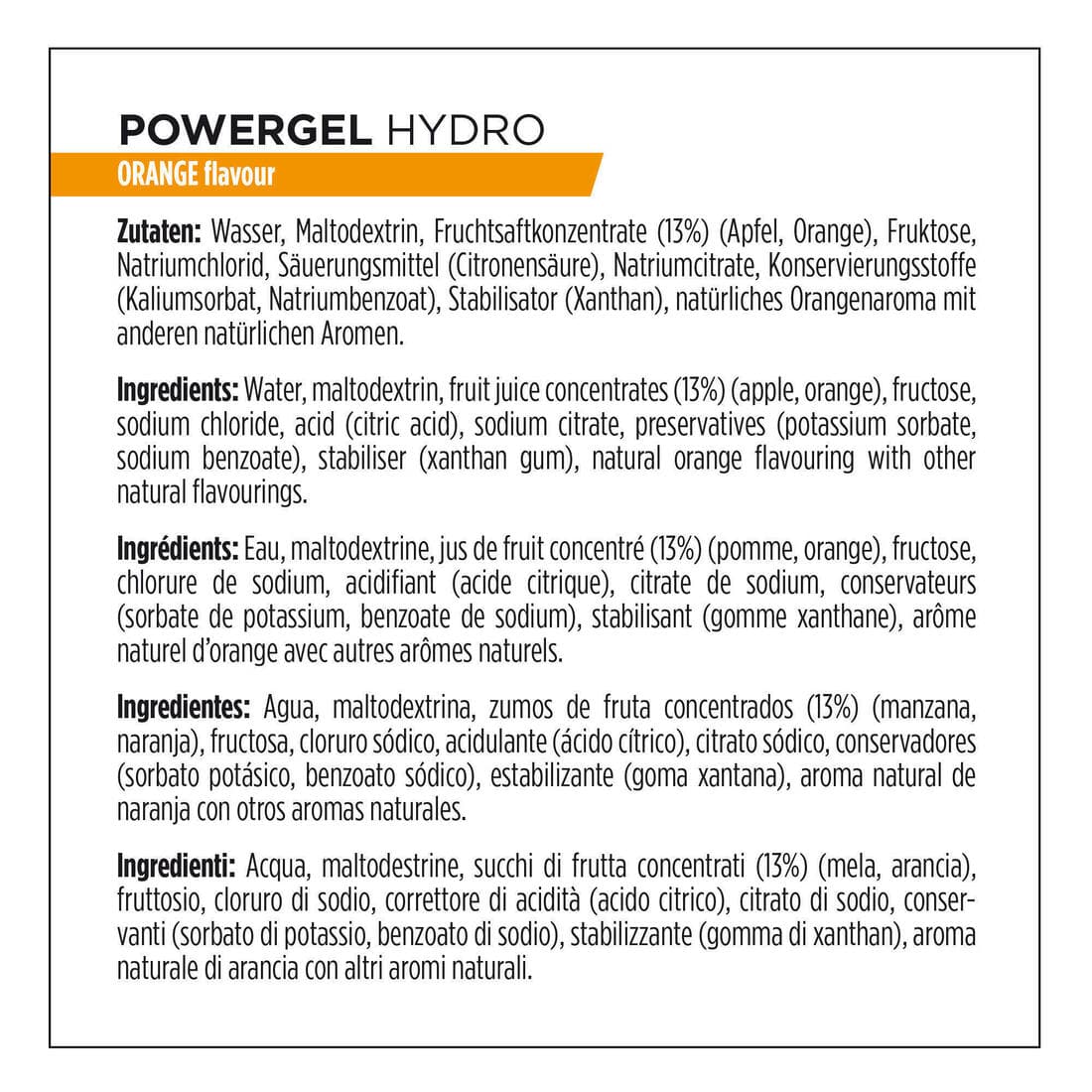 Gel énergétique HYDROGEL orange 67ml