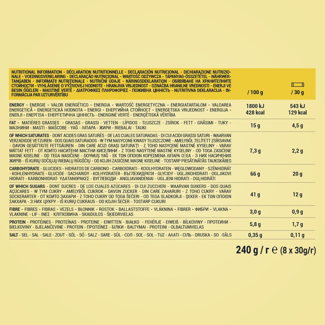 BARRE DE CEREALES ENROBÉE X6 CHOCOLAT BANANE