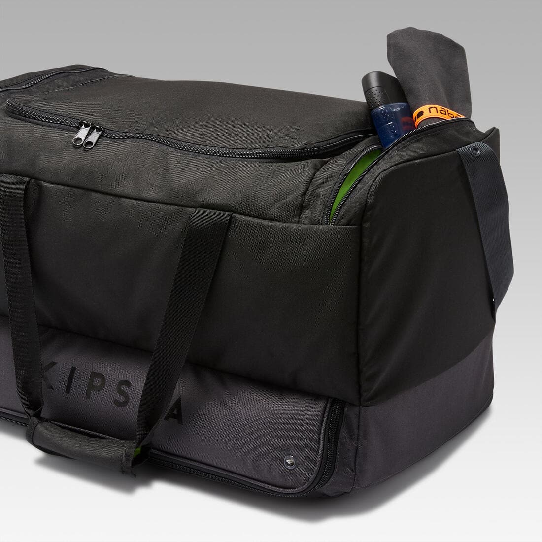 Sac de sport rigide et pliable 75L, noir