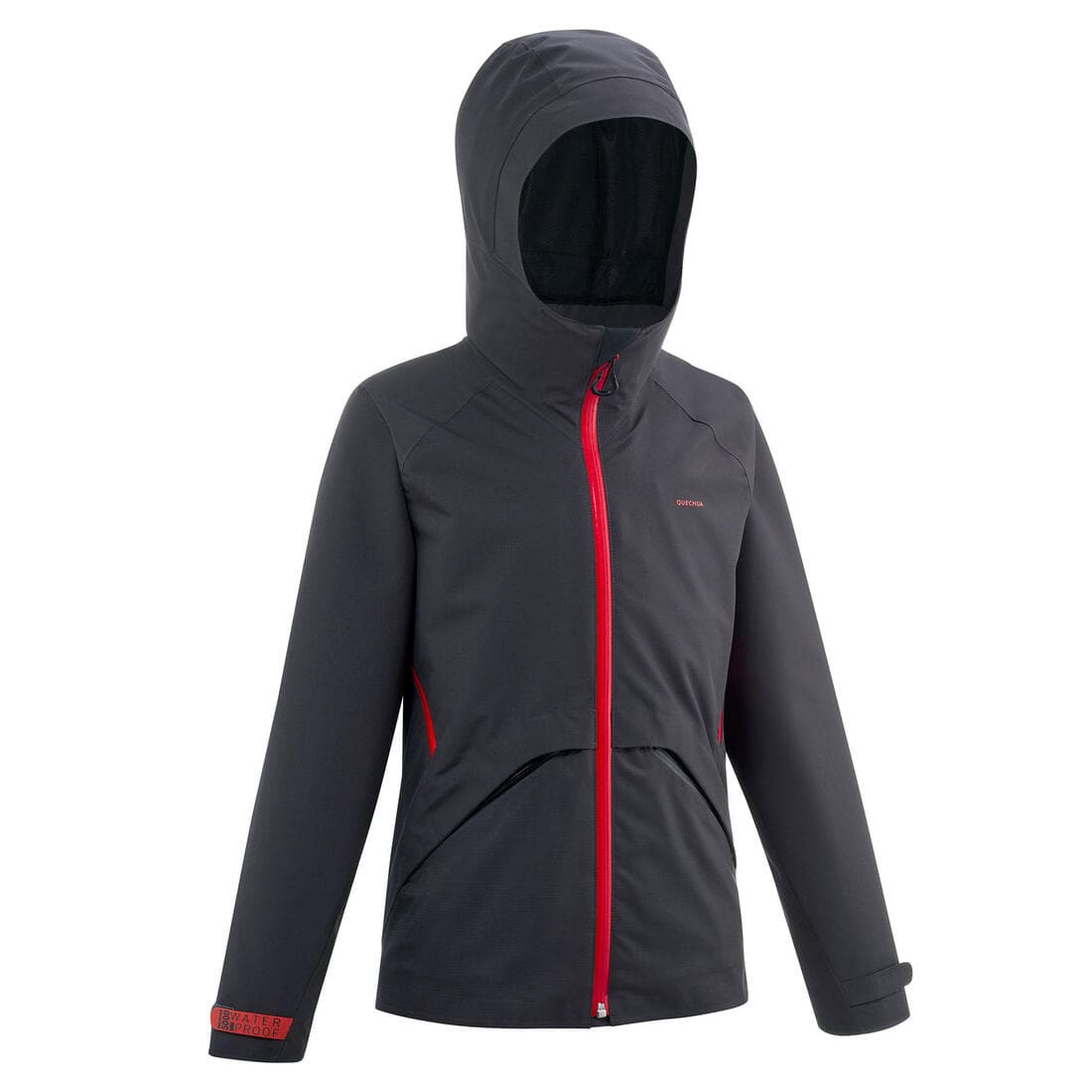 Veste imperméable de randonnée - MH550 noire - enfant