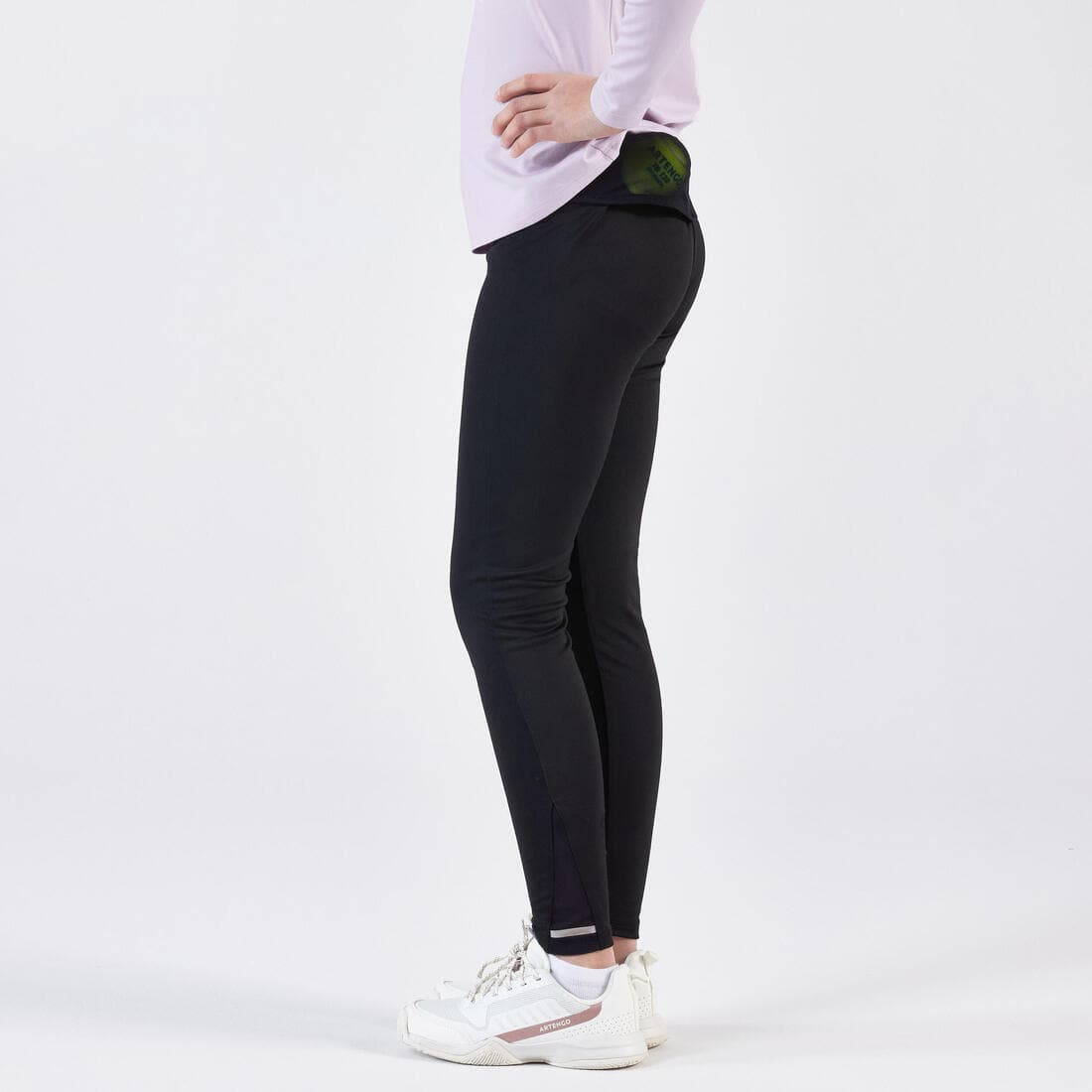 Legging de tennis fille - leg500 noir