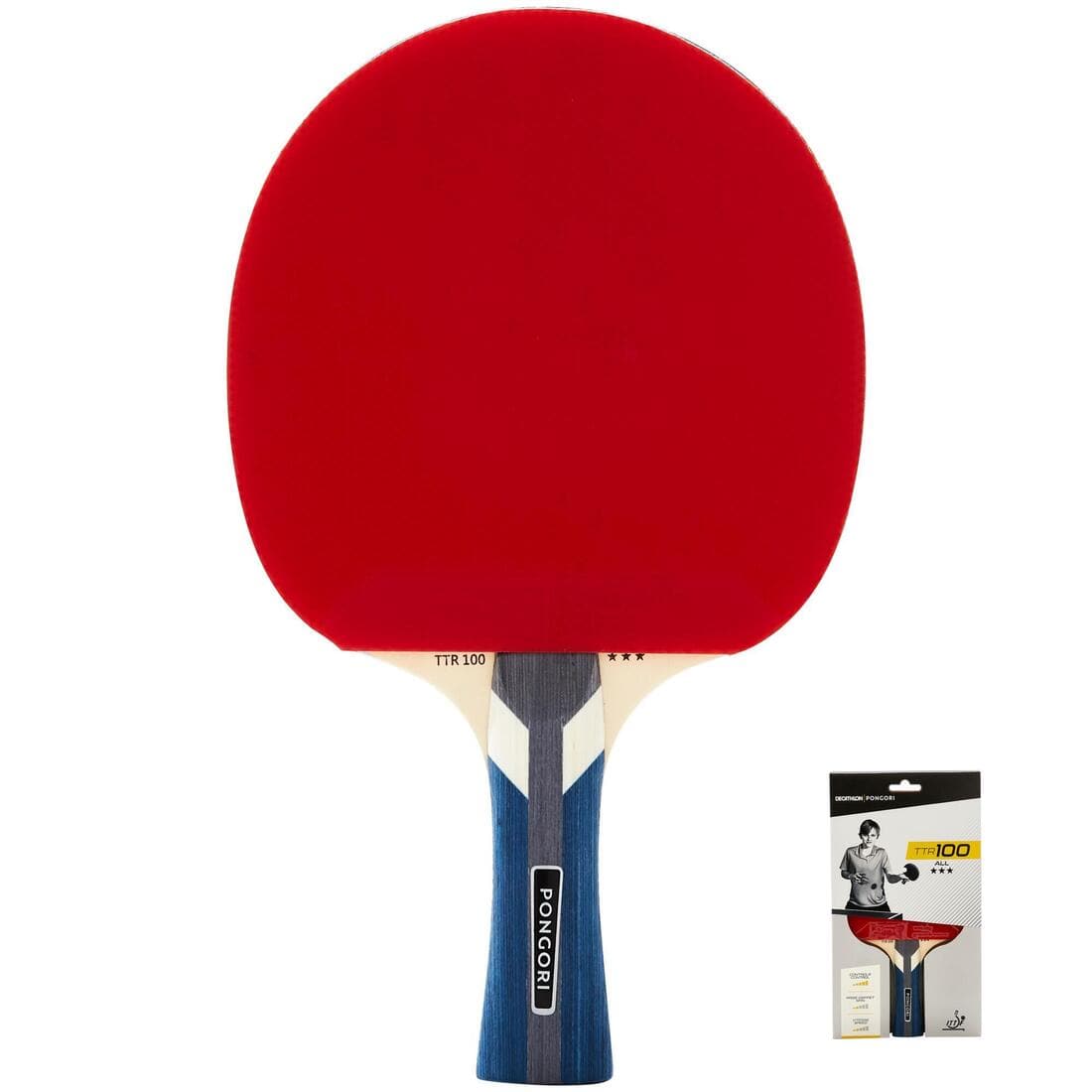 RAQUETTE DE TENNIS DE TABLE ÉCOLE TTR 100 3* ALLROUND