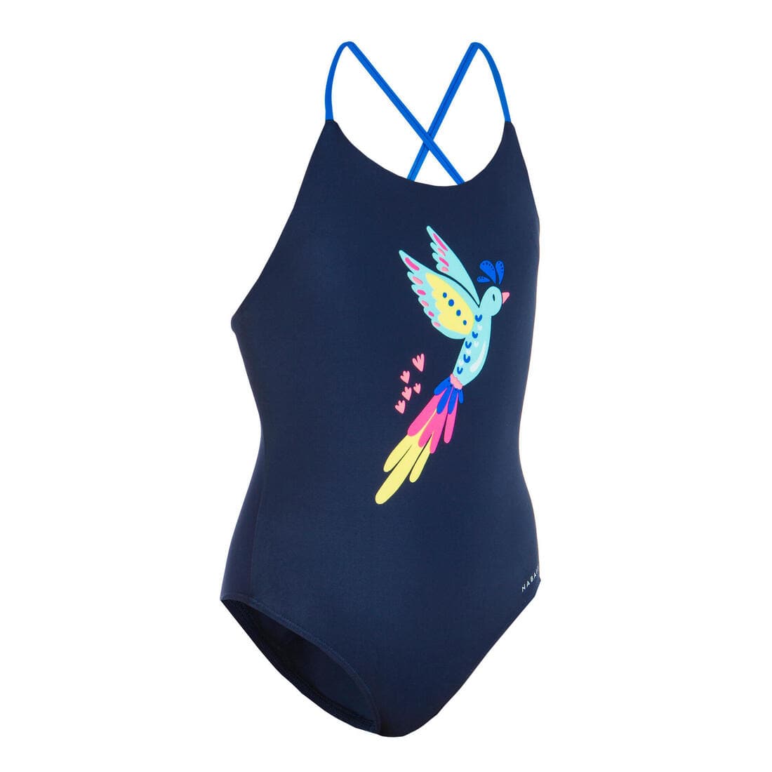 Maillot de bain de natation 1 pièce fille Lila Bird marine