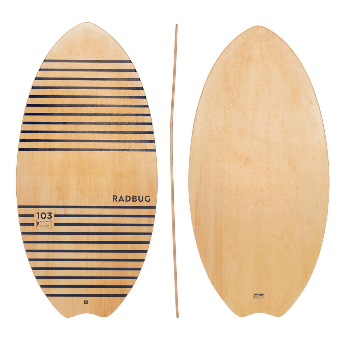 Skimboard 100 bois Adulte