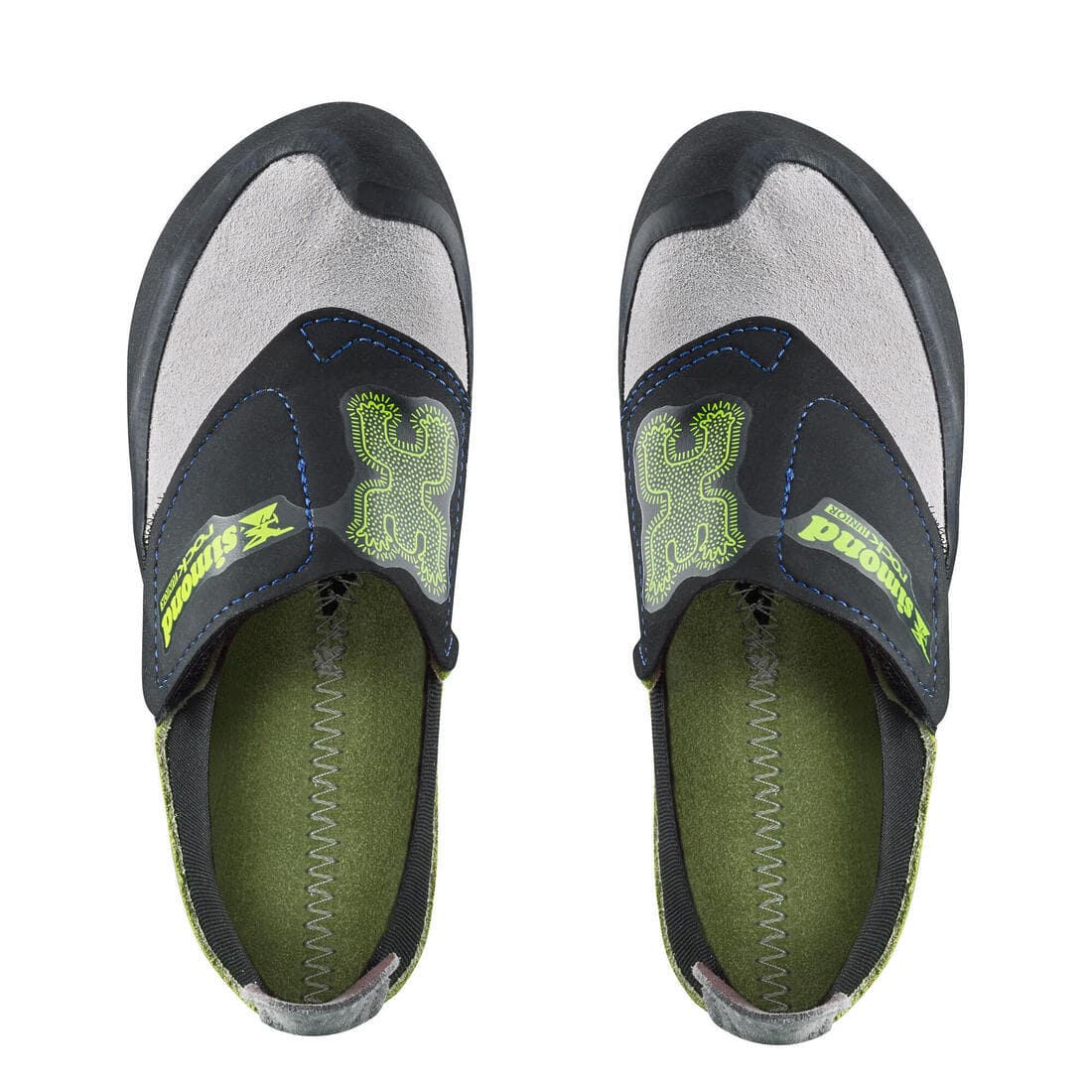 CHAUSSONS D'ESCALADE ENFANT - ROCK GRIS VERT