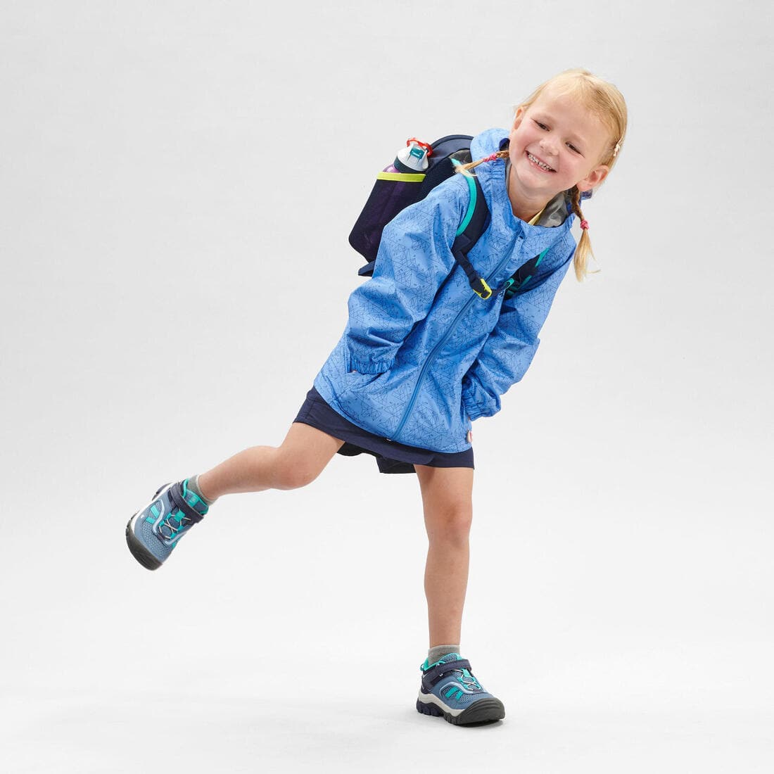 Veste imperméable de randonnée enfant - MH500 KID - 2-6 ANS