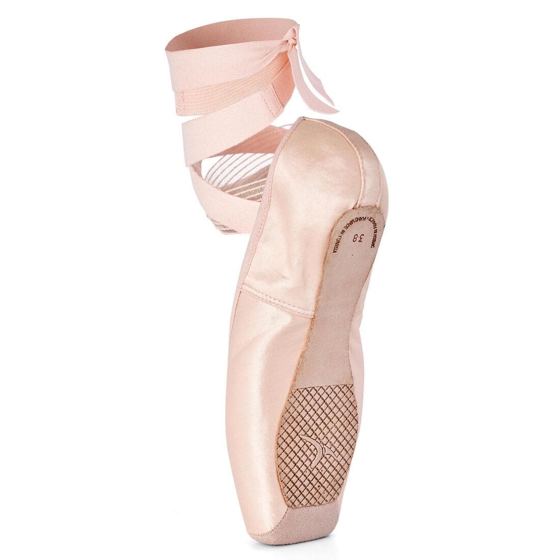 Pointes de danse avec semelles souples débutante, beige