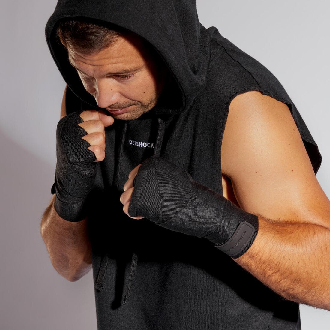 DEBARDEUR BOXE  CAPUCHE  NOIR