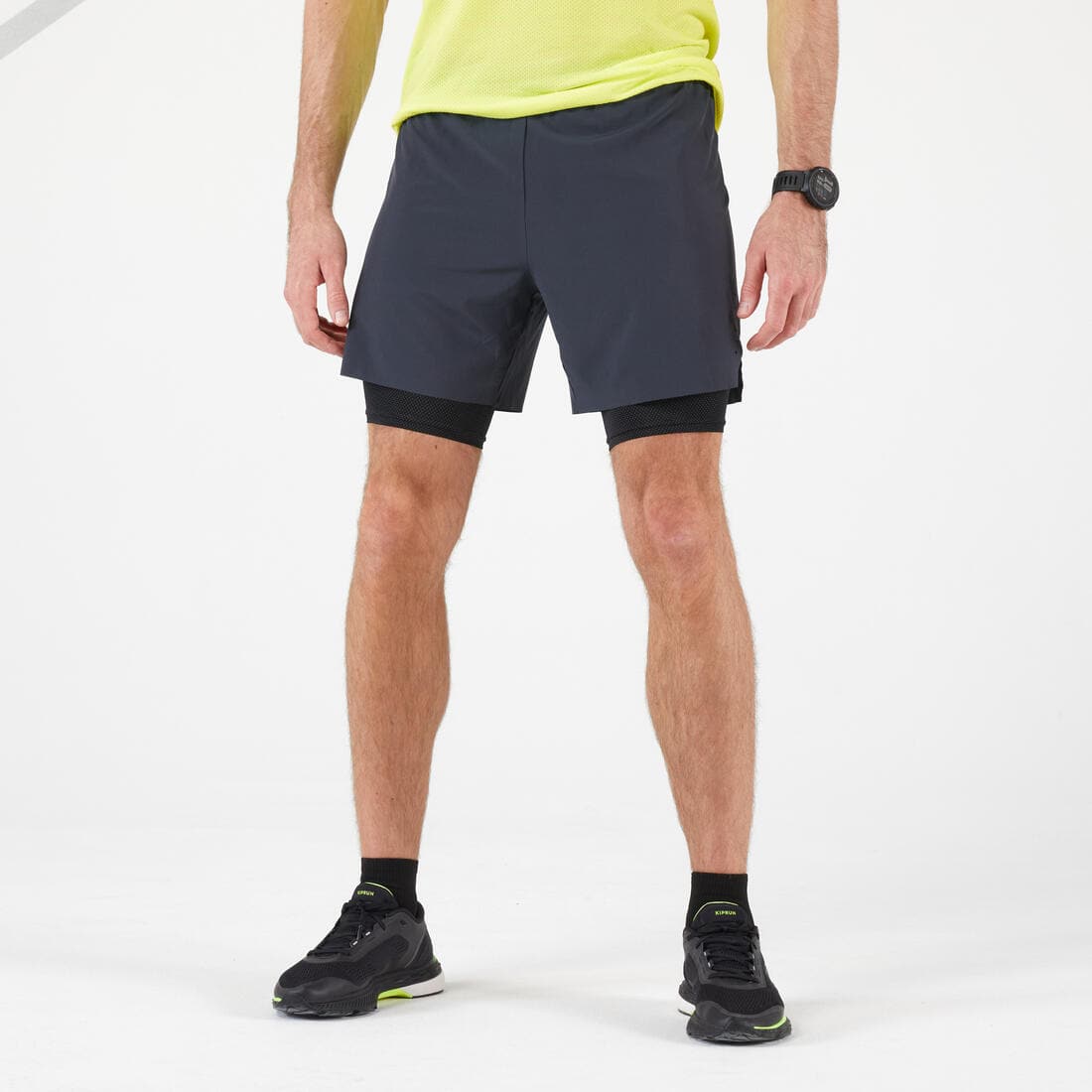 SHORT CUISSARD RUNNING HOMME KIPRUN 2 IN 1