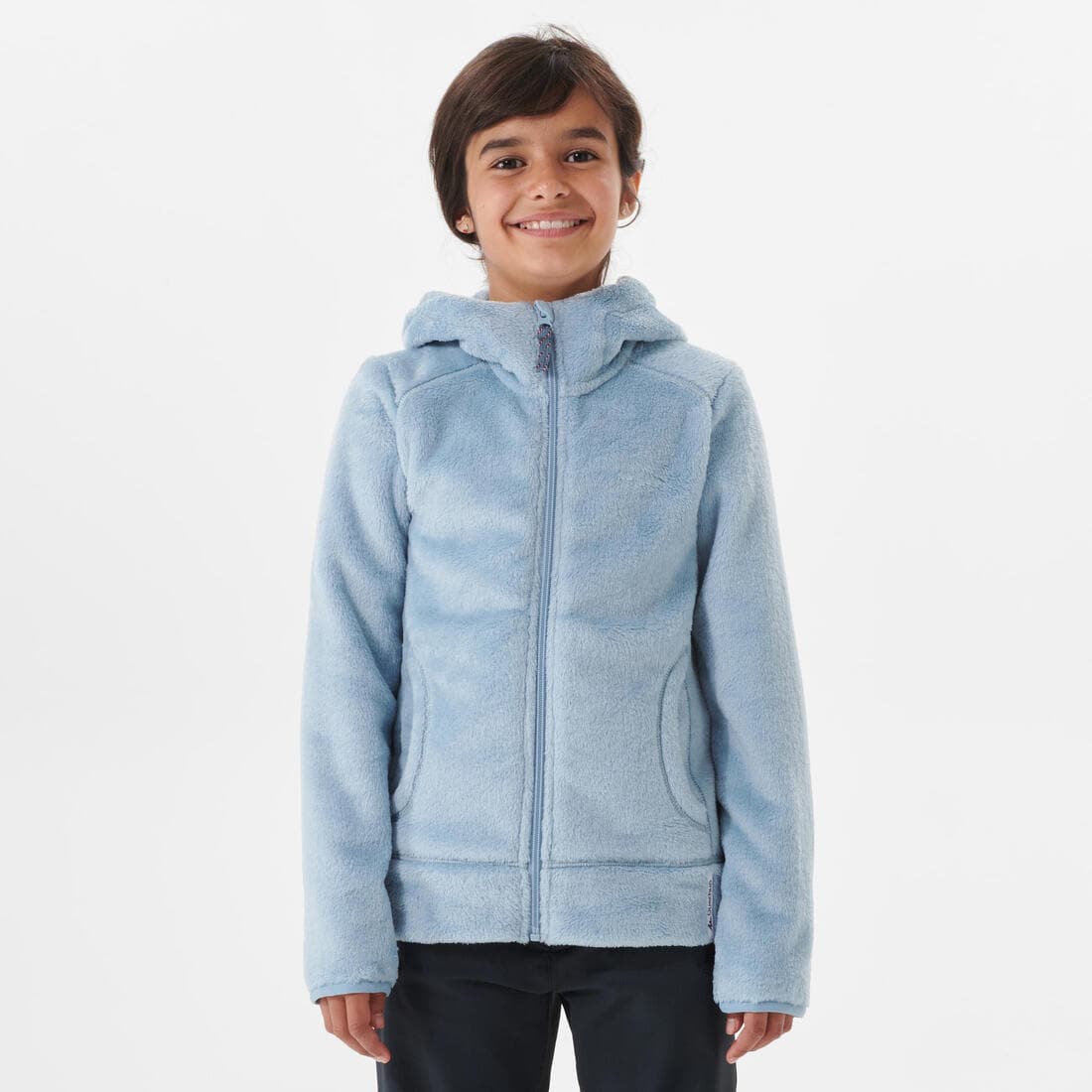 Veste polaire chaude de randonnée - MH500 bleue marine - enfant 7-15 ans