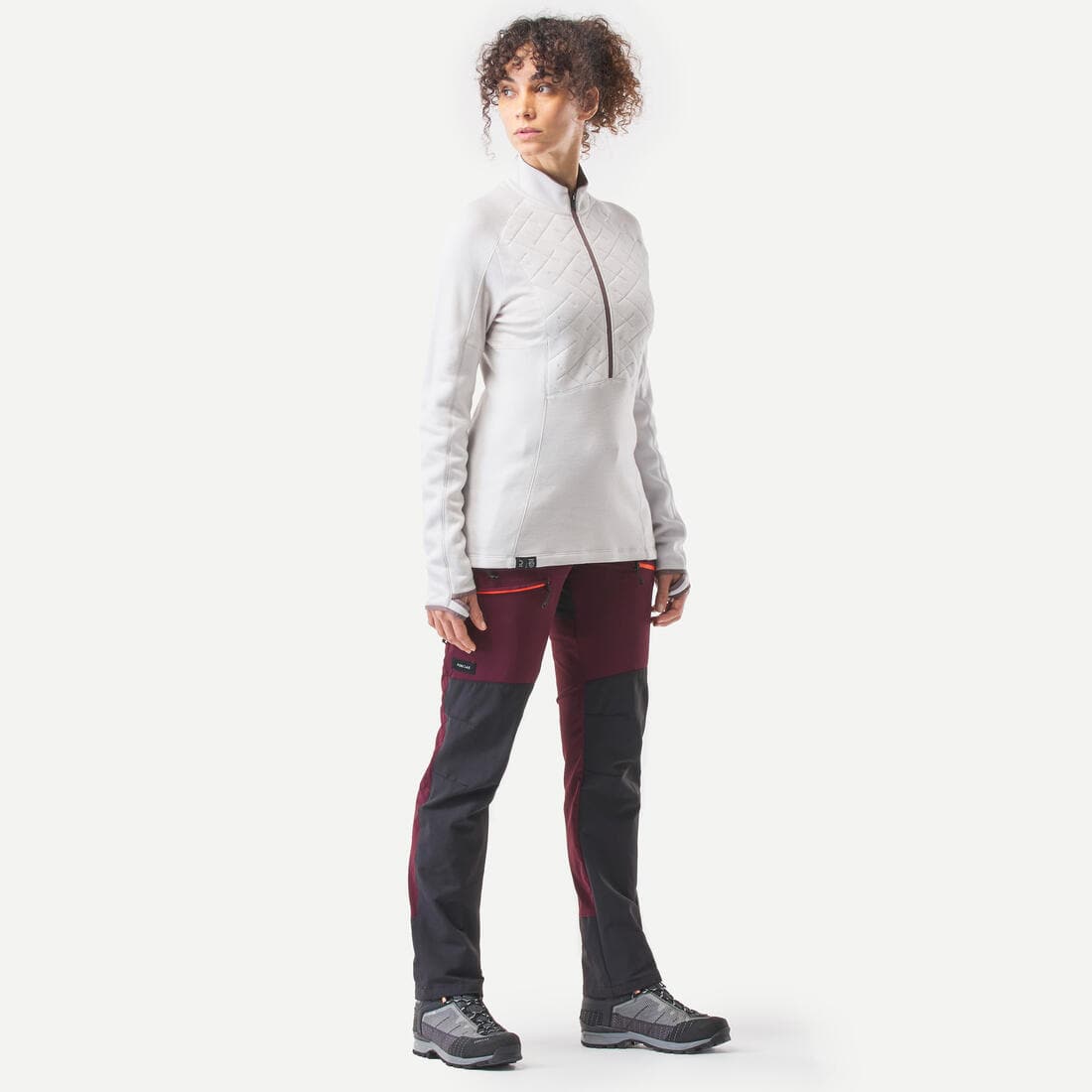 Pantalon déperlant de trek montagne - MT900 noir - Femme