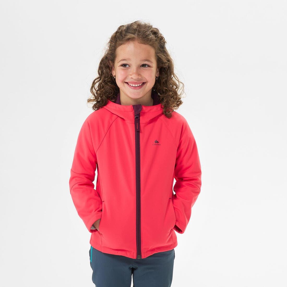 Veste softshell de randonnée - MH550 rose - enfant 2 - 6 ans