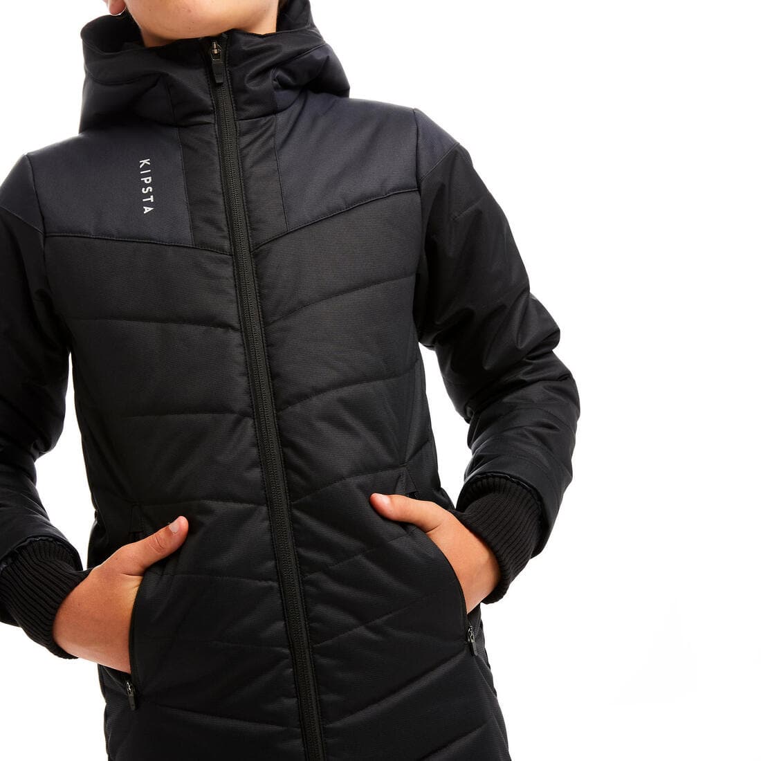 PARKA LONGUE  DE FOOTBALL ENFANT TRX NOIRE